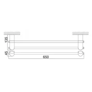 THANH VẮT KHĂN ĐÔI DK800615C-60 - Ảnh 2