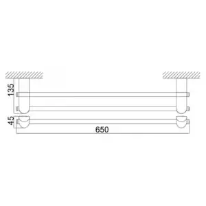 THANH VẮT KHĂN ĐÔI DK800615D-60 - Ảnh 2