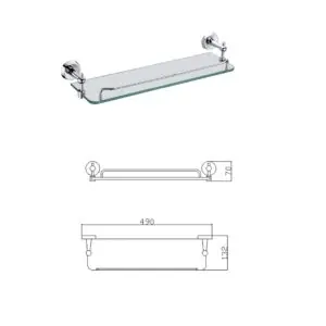 KỆ KÍNH PHÒNG TẮM DK802509 - Ảnh 2