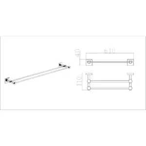 THANH VẮT KHĂN ĐÔI DK803513 - Ảnh 2